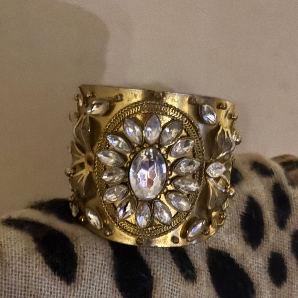 Vintage Gold Plated Cuff with beautiful detail